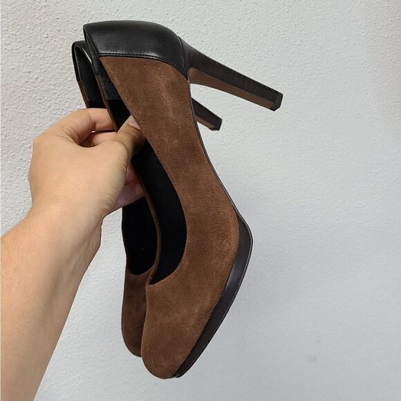 Franco Sarto Brown Leather Pumps Size 8 - Picture 7 of 11